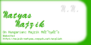 matyas majzik business card